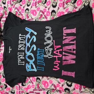 Trendy Black Tee with Bold Statement